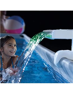 CASCADA DE AGUA CON LUCES LED MULTICOLOR | INTEX 2