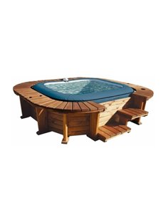 SPA HINCHABLE CON MUEBLE MADERA | PALM BEACH