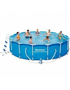 PISCINA CON DEPURADORA DE CARTUCHO.  Ø 457x122 | STEEL PRO