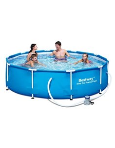PISCINA CON DEPURADORA DE CARTUCHO.  Ø 366x76 | STEEL PRO