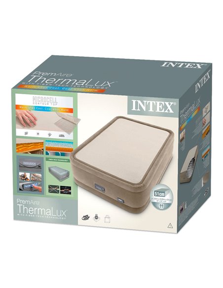 CAMA HINCHABLE DURA-BEAM PREMAIRE THERMALUX | INTEX