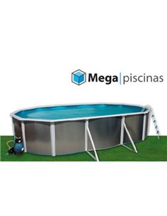 PISCINA HINCHABLE BLANCA Y VERDE 262x175x56