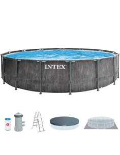 PISCINA GREYWOOD PRISM FRAME PREMIUM 457X122CM C/ACC| INTEX 26742NP