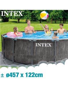 PISCINA GREYWOOD PRISM FRAME PREMIUM 457X122CM C/ACC| INTEX 26742NP 2