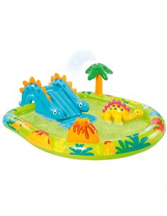 Centro de juegos de dinosaurios tobogán y ducha INTEX