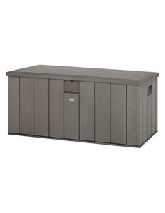 Baúl para jardín ultrarresistente lifetime 150x72x69 cm uv100 marrón