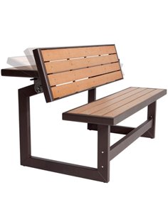 Banco convertible en mesa LIFETIME color madera
