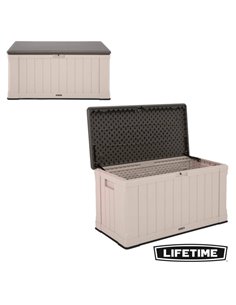 Baúl para jardín ultrarresistente lifetime 127x64x67 cm uv100 crema            2