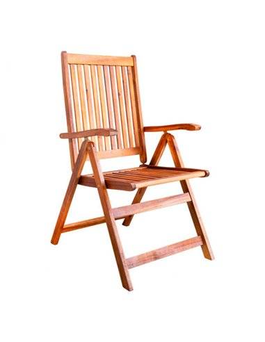 Set 2 sillas jardín madera acacia Aktive Garden