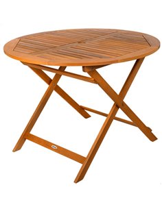 Mesa redonda plegable Madera de acacia Aktive Garden