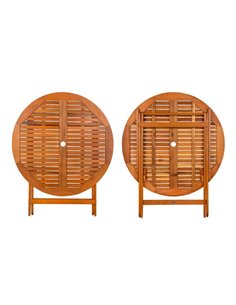 Mesa redonda plegable Madera de acacia Aktive Garden 2