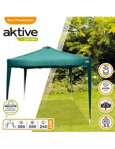 Cenador plegable Max-AIR con chimenea ventilación para aireación y zonas de viento Aktive Garden 2