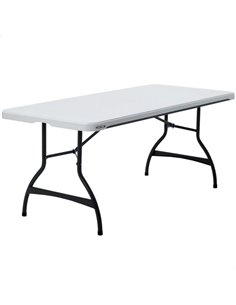 Mesa rectangular patas plegables refuerzo acero Lifetime