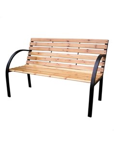 Banco de jardín de madera clara Aktive