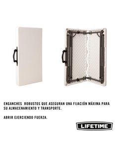 Mesa plegable multiusos ultrarresistente 86 x 86 x 73,5 cm uv100 Lifetime 2