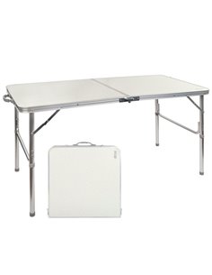 MESA CAMPING PLEGABLE ALUMINIO+MADERA 120X60X67CM