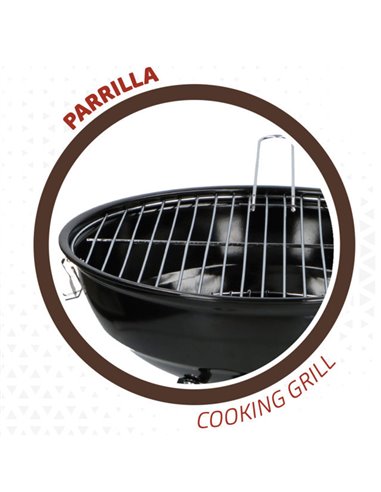 BARBACOA CARBON REDONDA C/TAPA D36CM-AKTIVE BARBACOA CARBON REDONDA C/TAPA D36CM-AKTIVE