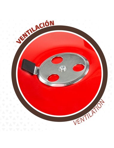 BARBACOA CARBON REDONDA C/TAPA D36CM-AKTIVE BARBACOA CARBON REDONDA C/TAPA D36CM-AKTIVE