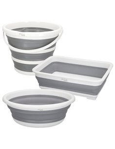 CONJUNTO CUBO, BARREÑO Y CUBETA PLEGABLES-AKTIVE