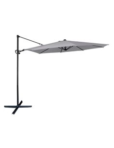 Parasol excéntrico Ø300 cm mástil aluminio color gris Aktive Garden