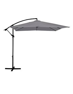 Parasol excéntrico banana Aktive Garden 300x300cm gris claro mástil acero