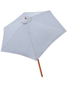 Parasol hexagonal 300 cm color antracita mástil madera Aktive Garden