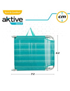 Tumbona plegable de aluminio 3 posiciones Aktive Beach 2