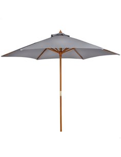 Parasol hexagonal  Aktive Garden d270 cm color antracita mástil madera