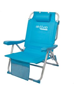 Silla mochila plegable aluminio Aktive Beach 5 posiciones