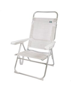 Silla plegable multiposición aluminio Aktive Beach - beige
