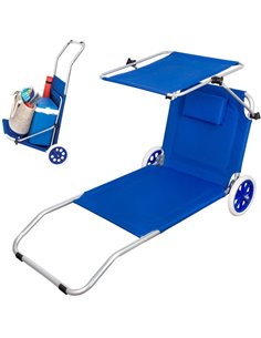 Tumbona carrito de playa plegable 2 en 1 Aktive Beach