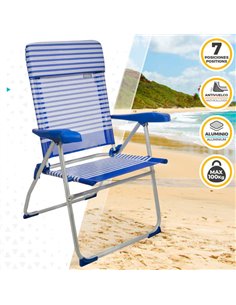 Silla plegable aluminio 7 posiciones  Aktive Beach 2