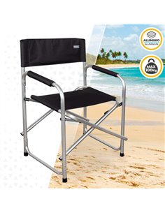 Silla director plegable negra Aktive 2