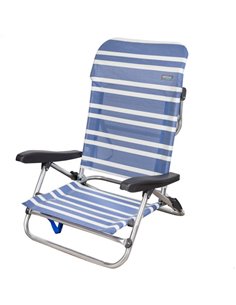 Silla playa plegable baja 5 posiciones marinera Aktive Beach