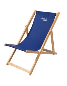 Tumbona plegable de madera Aktive