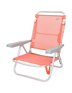 Silla baja plegable reclinable Aktive Beach- coral