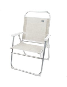 Silla plegable fija aluminio Aktive Beach beige