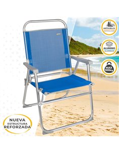 Silla playa plegable fija azul Aktive Beach 2