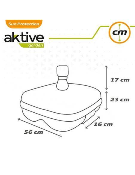 Base para sombrilla cuadrada blanca 33-48 mm Aktive