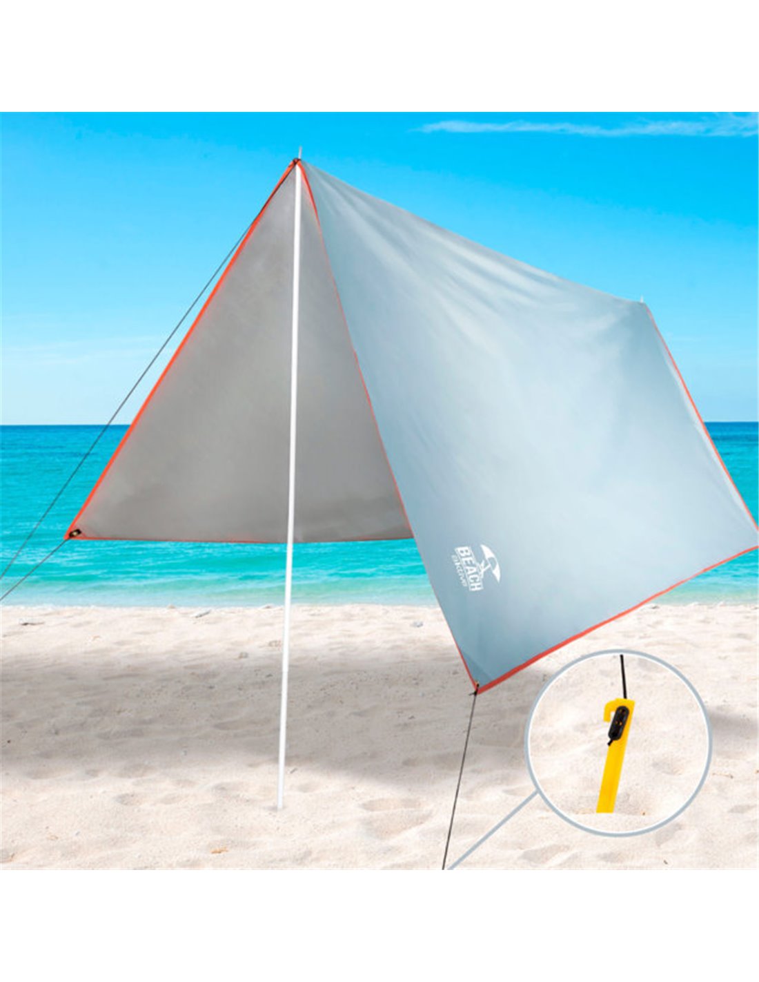 Toldo playa 300x300x207 cm uv50 aktive beach