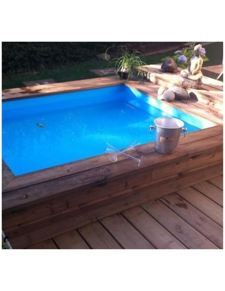 PISCINA DE MADERA CUADRADA NIKA 226x226x71 CM | VIVAPOOL