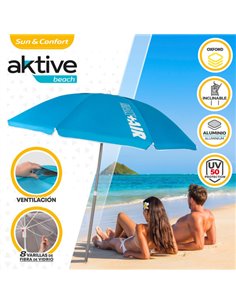 Sombrilla playa 200 cm con protección UV50 Aktive Beach 2
