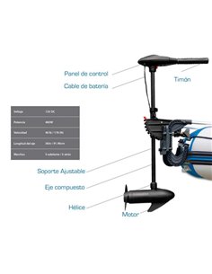 MOTOR FUERABORDA ELÉCTRICO 12V DC / 480W | INTEX 68631 2
