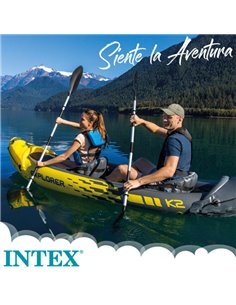KAYAK EXPLORER K2 CON REMOS Y BOMBA | INTEX 68307NP 2