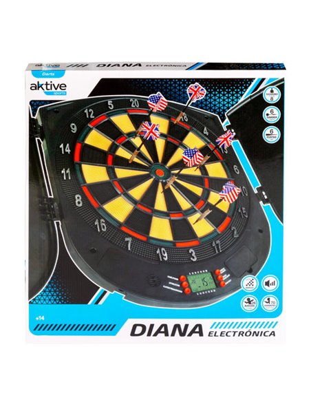 Turnart Diana Electrónica, Diana Electronica Profesional, Dardos Diana  Electronica,6 Dardos Juego Digital con Sonido 48 Juegos 500 Variantes