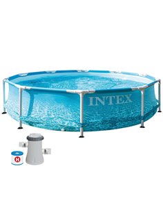PISCINA BEACHSIDE Ø305X76 CM CON DEPURADORA | INTEX 28208NP
