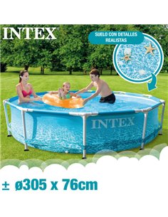 PISCINA BEACHSIDE Ø305X76 CM CON DEPURADORA | INTEX 28208NP 2