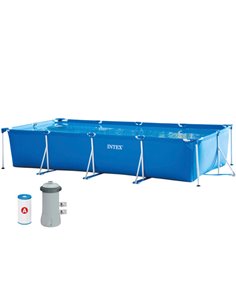 PISCINA SMALL FRAME 450x220x84 CM CON DEPURADORA | INTEX 28274NP